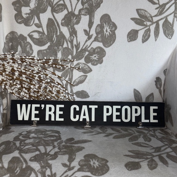 Primitives by Kathy Other - Primitives by Kathy Black and White photo holder Cat People Sign
